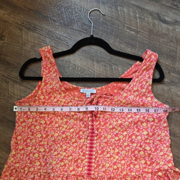 Patrons of Peace Orange And Pink Smocked Crop Tank Top Size Small - Picture 8 of 9